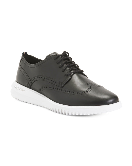 Men's Leather Lace Up Wing Tip Oxfords