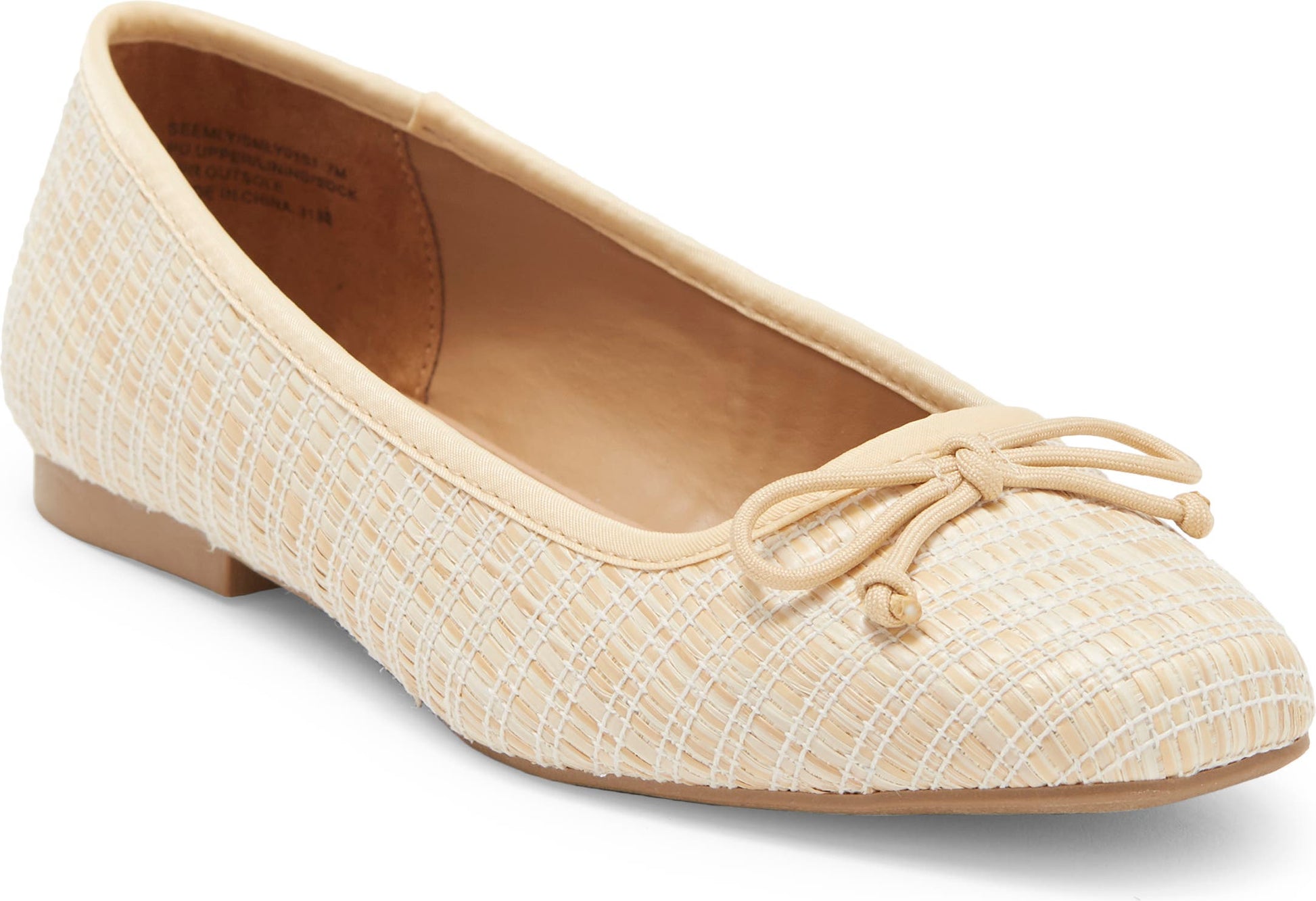 STEVE MADDEN Seemly Woven Ballet Flat, Main, color, NATURAL RAFFIA