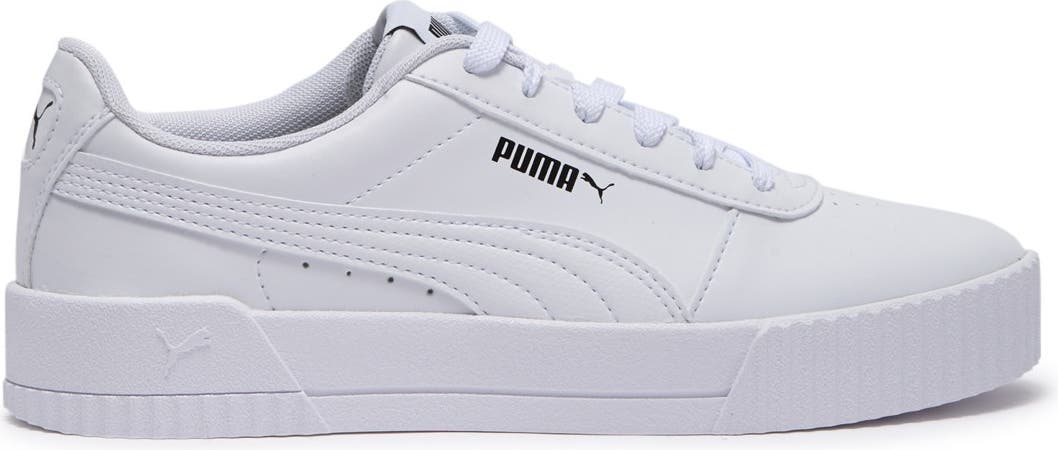 PUMA Carina Leather Platform Sneaker, Alternate, color, PUMA WHITE-PUMA WHITE