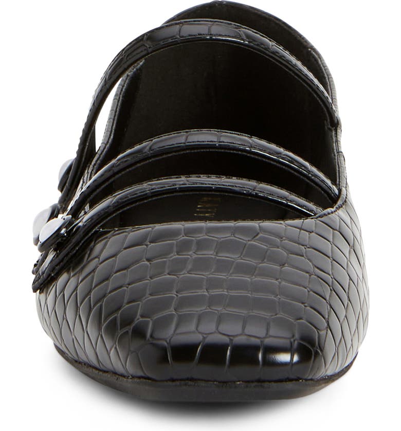 KATY PERRY The Evie Croc Embossed Button Flat