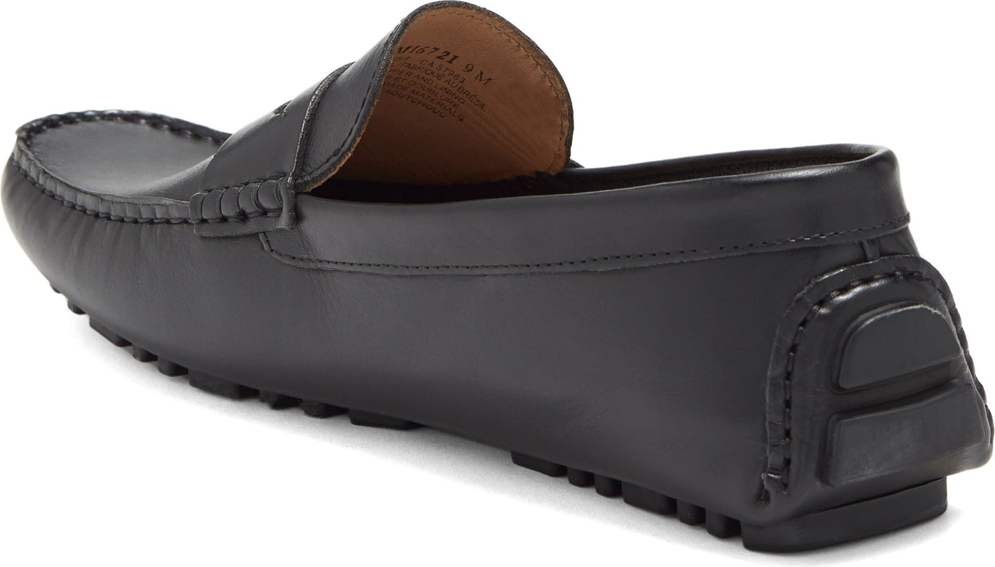 NORDSTROM RACK Mario Penny Loafer, Alternate, color, BLACK LEATHER