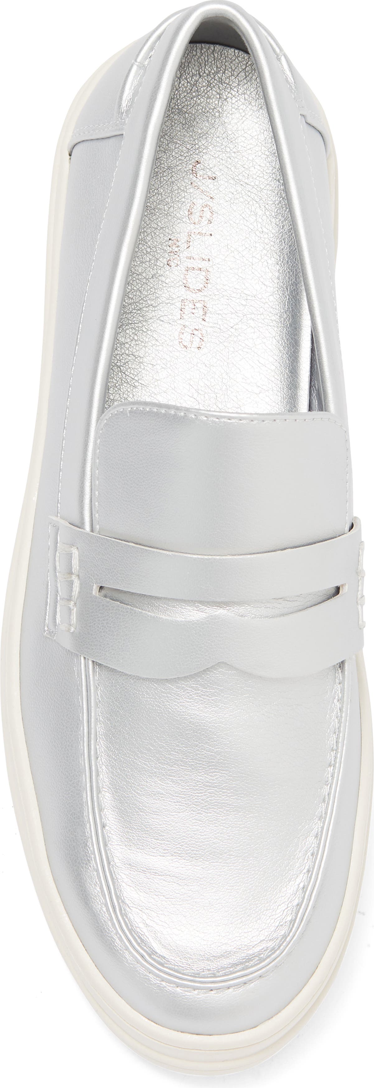 J/SLIDES NYC Noa Platform Loafer, Alternate, color, SILVER LUXE