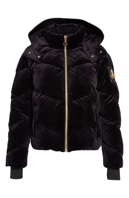 MOOSE KNUCKLES Seville Down Velvet Puffer Jacket