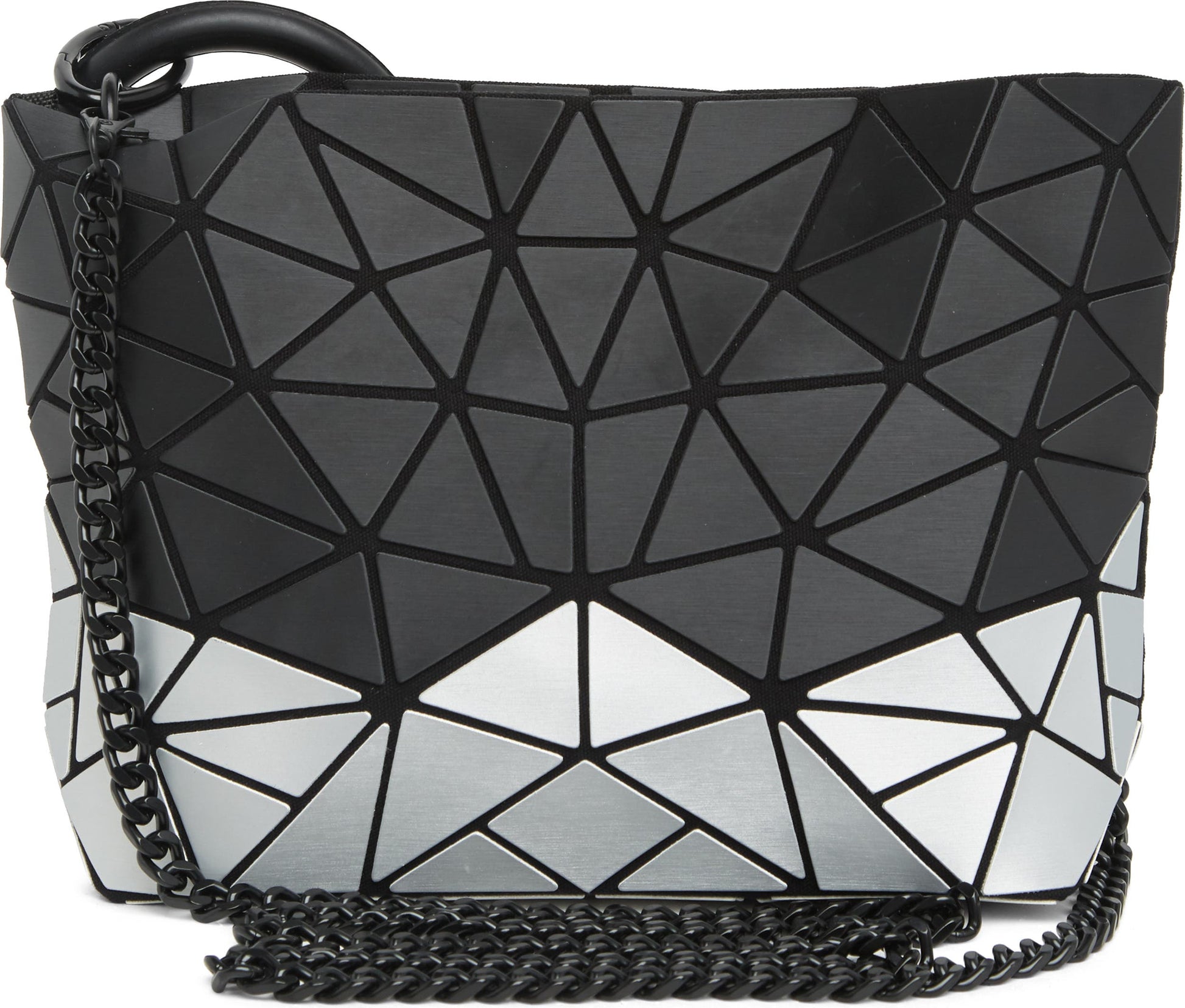 PATRIZIA LUCA Geometric Crossbody Bag, Alternate, color, M.BLACK/ SILVER