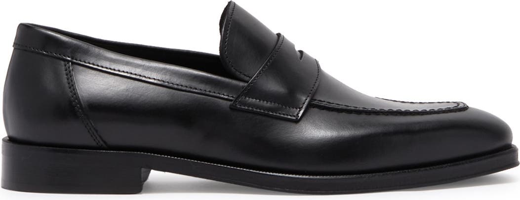 BRUNO MAGLI Hudson Penny Slot Strap Loafer, Alternate, color, BLACK