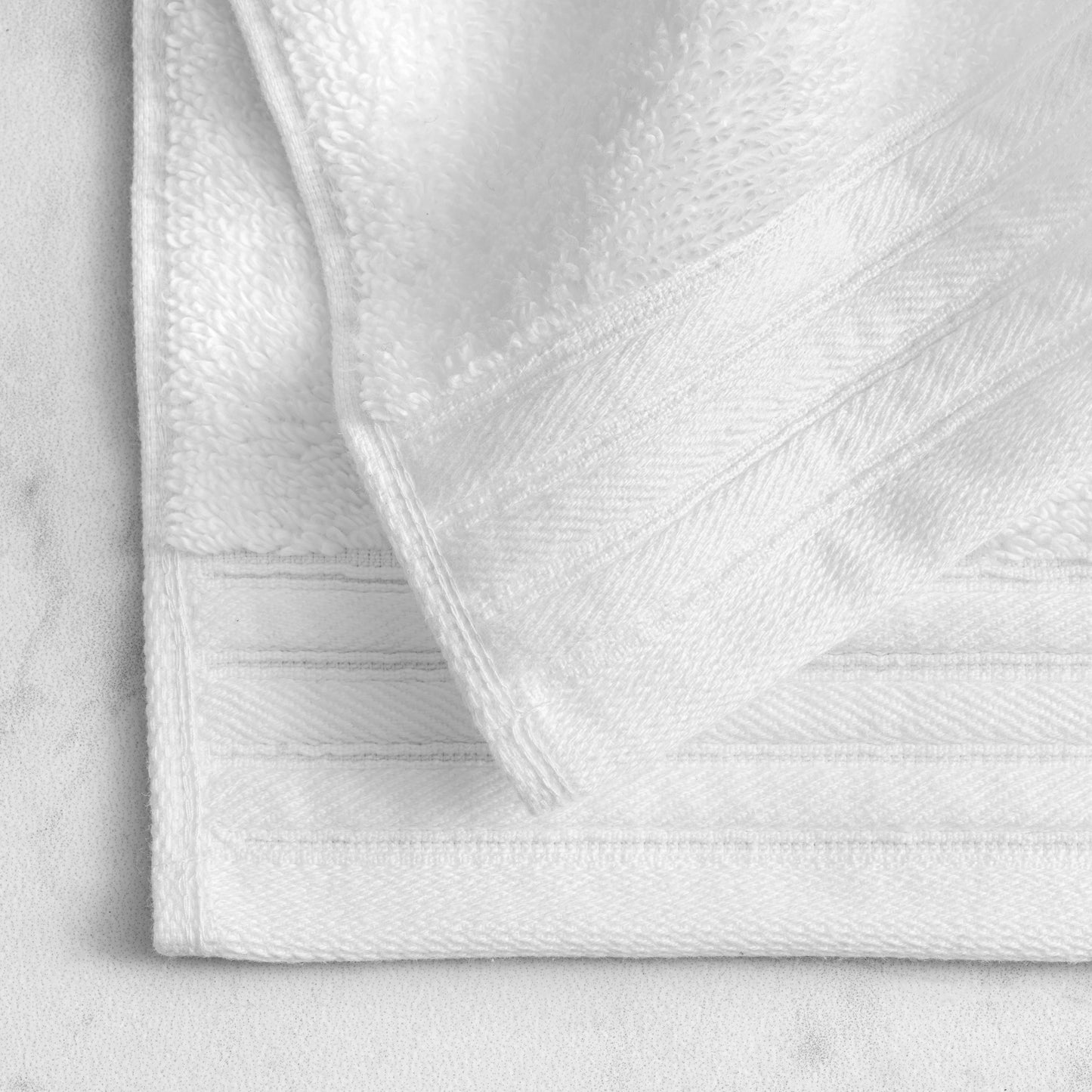 image 6 of Hotel Style Egyptian Cotton Towel 10-Piece Set, White